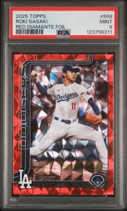 2025 #558 Roki Sasaki PSA 9 Topps
