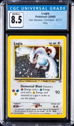2000 #9 Lugia-Holo CGC 8.5 Neo Genesis Pokemon
