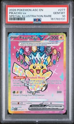 2026 #277 Pikachu EX PSA 10 Asc EN-Ascended Heroes