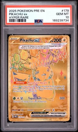 2025 #179 Pikachu EX PSA 10 Pre EN-Prismatic Evolutions