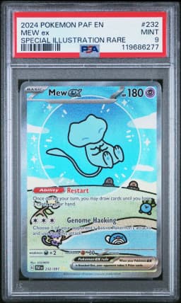 2024 #232 Mew EX PSA 9 Paf EN-Paldean Fates
