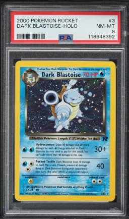 2000 #3 Dark Blastoise-Holo PSA 8 Rocket Pokemon