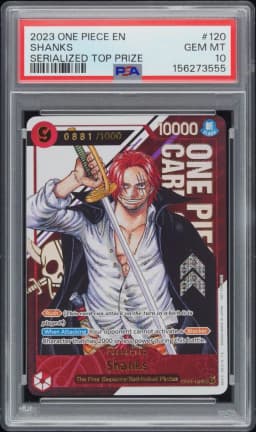 2023 #120 Shanks PSA 10 One Piece Promos