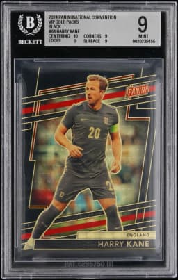 2024 #64 Harry Kane BGS 9 Panini National Convention VIP Gold Packs Black