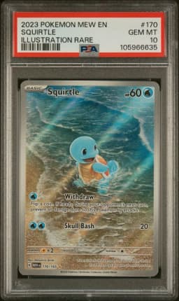 2023 #170 Squirtle PSA 10 Mew EN-151