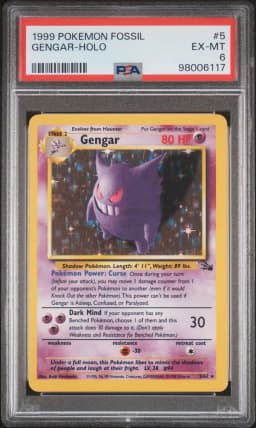 1999 #5 Gengar-Holo PSA 6 Fossil
