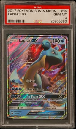2017 #35 Lapras GX PSA 10 Sun & Moon