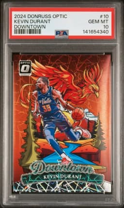 2024 #10 Kevin Durant PSA 10 Panini Donruss Optic Downtown Basketball