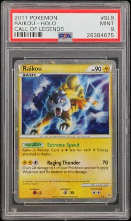 2011 #SL9 Raikou-Holo PSA 9 Call of Legends