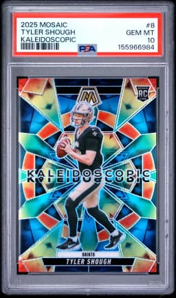 2025 #8 Tyler Shough PSA 10 Panini Mosaic Kaleidoscopic