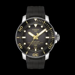 Tissot Seastar 2000 Professional Powermatic 80 46mm - Black on Rubber Strap
