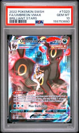 2022 #TG23 Full Art/Umbreon Vmax PSA 10 Sword & Shield Brilliant Stars