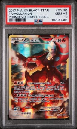 2017 #XY185 Full Art/Volcanion PSA 10 XY Black Star Promo