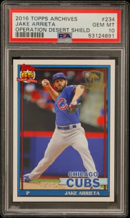 2016 #234 Jake Arrieta PSA 10 Topps Archives