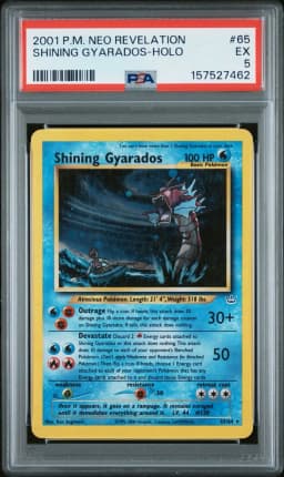 2001 #65 Shining Gyarados-Holo PSA 5 Neo Revelation
