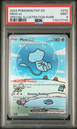 2024 #232 Mew EX PSA 9 Paf EN-Paldean Fates