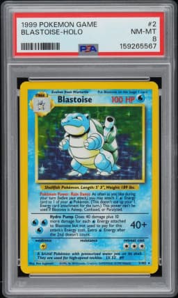 1999 #2 Blastoise-Holo PSA 8 Game