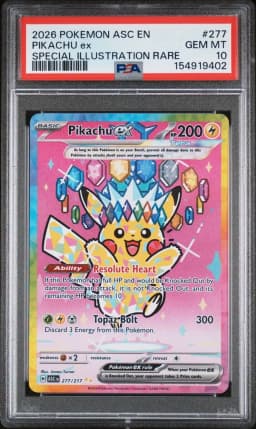 2026 #277 Pikachu EX PSA 10 Asc EN-Ascended Heroes