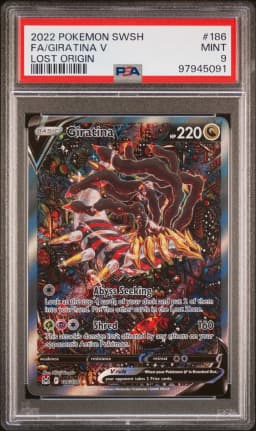 2022 #186 Full Art/Giratina V PSA 9 Sword & Shield Lost Origin