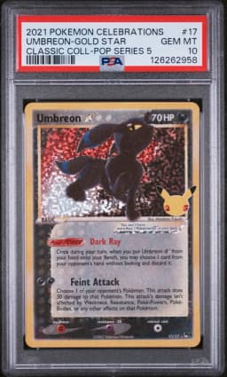 2021 #17 Umbreon-Gold Star PSA 10 Celebrations Classic Collection