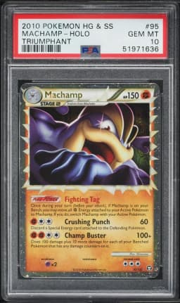 2010 #95 Machamp-Holo PSA 10 Heartgold & Soulsilver Triumphant Pokemon