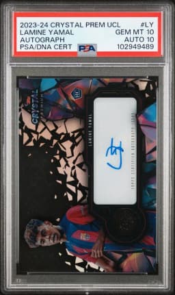 2023 #LY Lamine Yamal PSA 10 Topps Crystal Premium UEFA Champions League Crystal Autographs