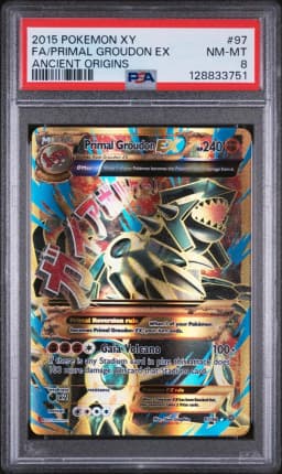 2015 #97 Full Art/Primal Groudon EX PSA 8 XY Ancient Origins