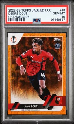 2022 #48 Desire Doue PSA 10 Topps Jade Edition UEFA Club Competitions