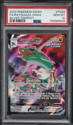 2022 #TG20 Full Art/Rayquaza Vmax PSA 10 Sword & Shield Silver Tempest Pokemon