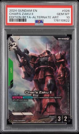 2024 #026 Char's Zaku II PSA 10 Gundam Edition Beta