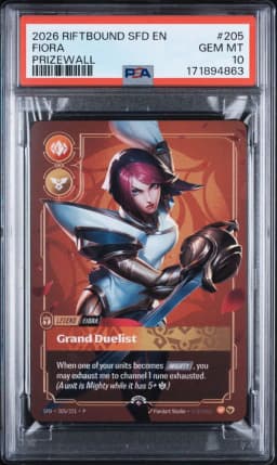 2026 #205 Fiora - Grand Duelist PSA 10 Riftbound: League of Legends Sfd-Spiritforged Plated Legends