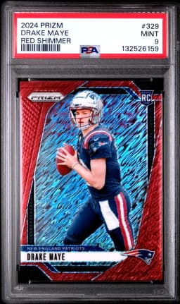 2024 #329 Drake Maye PSA 9 Panini Prizm Football
