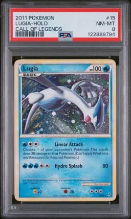 2011 #15 Lugia-Holo PSA 8 Call of Legends