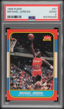 1986 #57 Michael Jordan PSA 2 Fleer