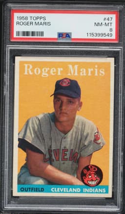 1958 #47 Roger Maris PSA 8 Topps Baseball