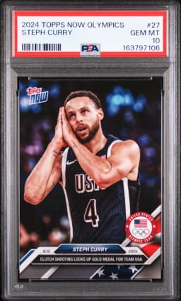2024 #27 Steph Curry PSA 10 Topps Now Olympic Games