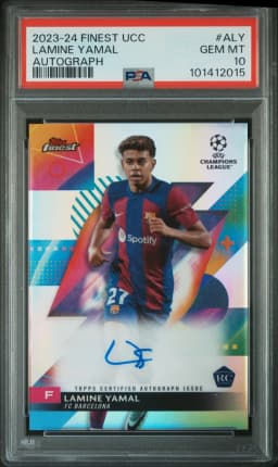 2023 #ALY Lamine Yamal PSA 10 Topps Finest UEFA Club Competitions Autographs