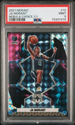 2021 #12 Ja Morant PSA 9 Panini Mosaic