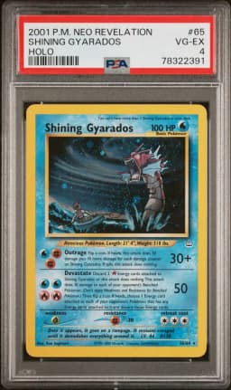 2001 #65 Shining Gyarados-Holo PSA 4 Neo Revelation