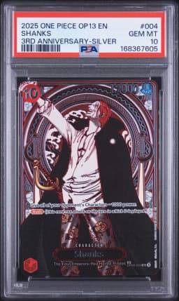 2025 #004 Shanks PSA 10 One Piece OP13-Carrying on His Will