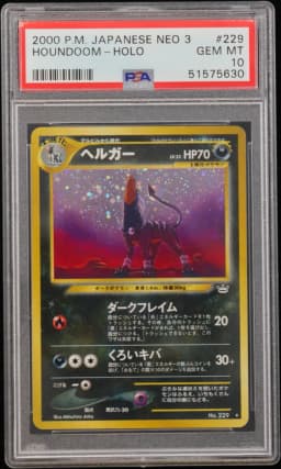 2000 #229 Houndoom-Holo PSA 10 Japanese Neo 3