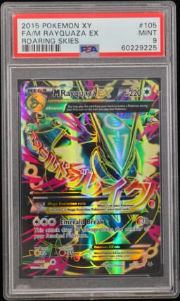 2015 #105 Full Art/M Rayquaza EX PSA 9 XY Roaring Skies