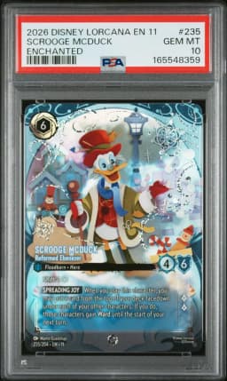 2026 #235 Scrooge Mcduck - Reformed Ebenezer PSA 10 Disney Lorcana EN 11-Winterspell