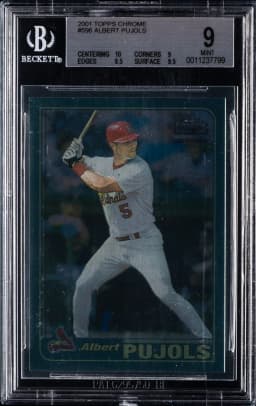 2001 #596 Albert Pujols BGS 9 Topps Chrome