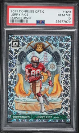 2023 #D20 Jerry Rice PSA 10 Panini Donruss Optic Downtown! Football