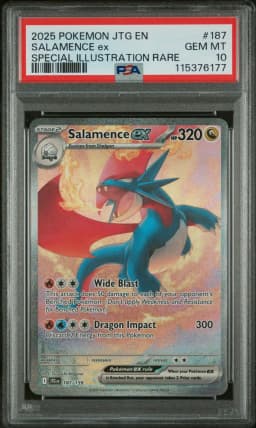 2025 #187 Salamence EX PSA 10 Jtg EN-Journey Together