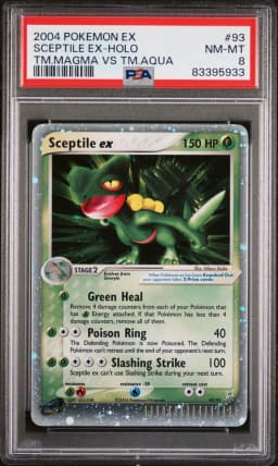 2004 #93 Sceptile EX-Holo PSA 8 EX Team Magma VS Team Aqua