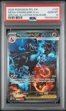 2025 #125 Mega Charizard X EX PSA 10 Pfl EN-Phantasmal Flames