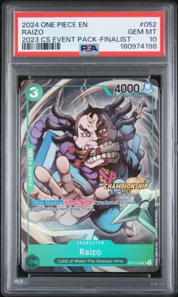 2024 #052 Raizo PSA 10 One Piece Championship 2023 Event Pack