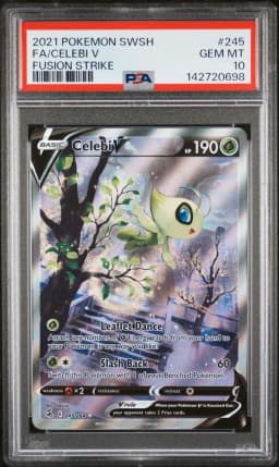 2021 #245 Full Art/Celebi V PSA 10 Sword & Shield Fusion Strike